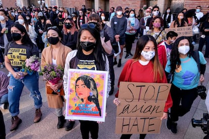 Protesta antirracista en Los Angeles, California, este 13 de marzo.