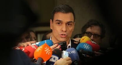 Pedro Sánchez, secretari general del PSOE, al Congrés.