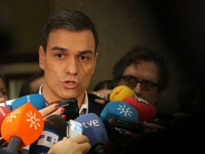 Pedro Sánchez, secretari general del PSOE, al Congrés.