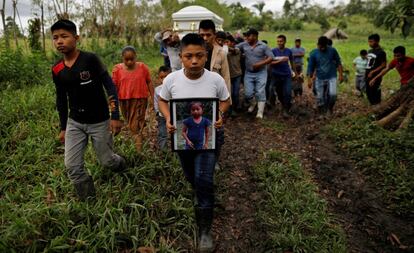 El funeral de Jakelin Caal, en diciembre pasado.