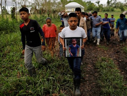 El funeral de Jakelin Caal, en diciembre pasado.