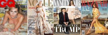 Melania Trump empezó su carrera como modelo cuando tenía 16 años. Trabajó en Milan y París antes de instalarse en Nueva York en 1996, y llegó a aparecer en las portadas de revistas de ‘Harper’s Bazaar’, ‘GQ’, ‘Vanity Fair’ Italia e incluso en la portada de ‘Vogue’ tras su boda con Donald Trump.