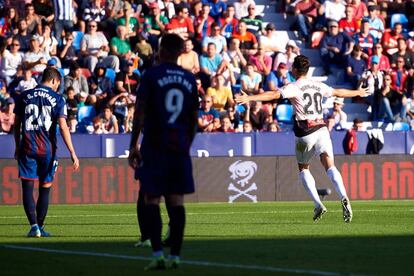 Bernardo celebra su gol contra el Levante.