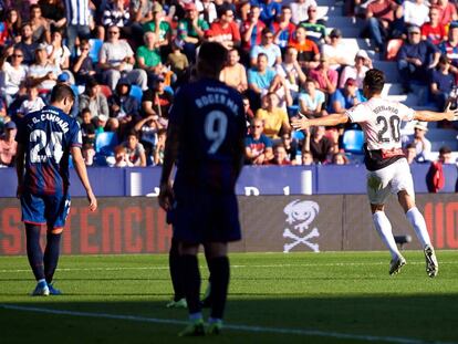 Bernardo celebra su gol contra el Levante.