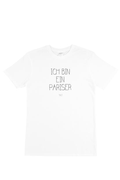 Camiseta con mensaje alemán que dice "Soy Parisino", de Colette (40 euros).