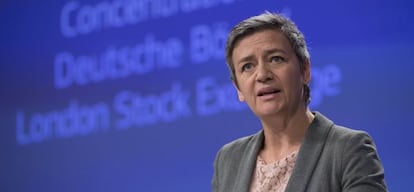 La comisaria europea de la Competencia, Margrethe Vestager.