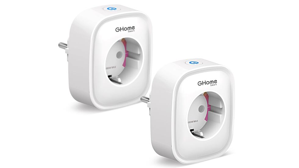 Lote de dos enchufes inteligentes para medir el consumo eléctrico vía wifi.