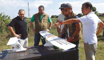 Drones usados por la FAO para la prevención de desastres en Filipinas.