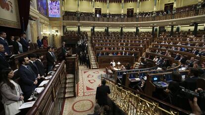 Imagen del Congreso de los Diputados, durante la Sesión Constitutiva de la XIV Legislatura, el pasado 3 de diciembre.