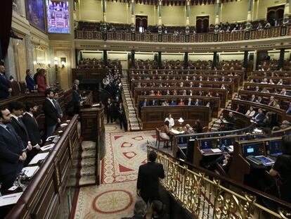 Imagen del Congreso de los Diputados, durante la Sesión Constitutiva de la XIV Legislatura, el pasado 3 de diciembre.