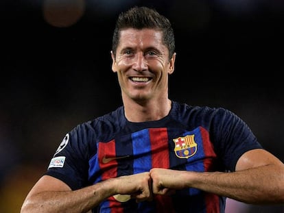 El delantero del FC Barcelona, Robert Lewandowski