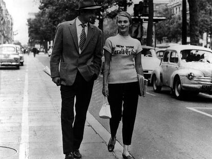 Jean Paul Belmondo y Jean Seberg, en <i>Al final de la escapada. </i>