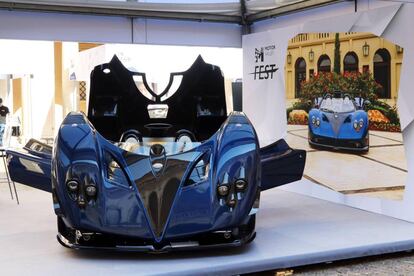 Un espectacular modelo Huayra de la marca italiana Pagani, durante la exposición Motor Valley.