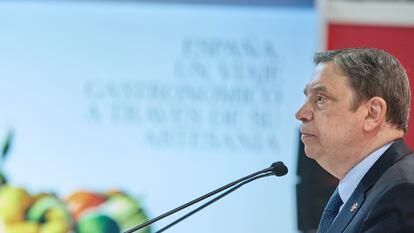 El ministro de Agricultura, Pesca y Alimentación, Luis Planas, en la inauguración del Salón Gourmets 2023 en Madrid, el pasado 17 de abril.