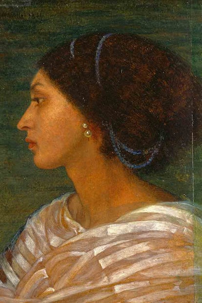 Fanny Eaton. La jamaicana es considerada una de las mujeres de color más visibles de la época victoriana: fue modelo para Simeon Solomon, Dante Gabriel Rossetti, Albert Moore, John Everett Millais o Joanna Mary Boyce (cuyo Retrato de Mrs. Edwards, en la imagen, protagoniza). Fue criada en Londres por su madre, que había nacido esclava en Jamaica (no supo quién era su padre), y trabajó como empleada del hogar hasta que en 1857 se casó con un conductor de carruajes y empezó a trabajar posando para los miembros de la Hermandad Prerrafaelita. Con eso rompió moldes, puesto que las mujeres procedentes de las colonias del Imperio Británico no solían protagonizar obras de arte ni estar representadas en los grandes museos.