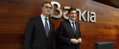 Jos&eacute; Ignacio Goirigolzarri, presidente de Bankia, y Jos&eacute; Sevilla, consejero delegado