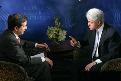 El ex presidente de EE UU Bill Clinton durante la entrevista para la Fox grabada el pasado viernes en Nueva York.