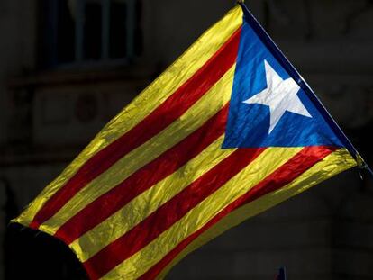 Una bandera independentista catalana.