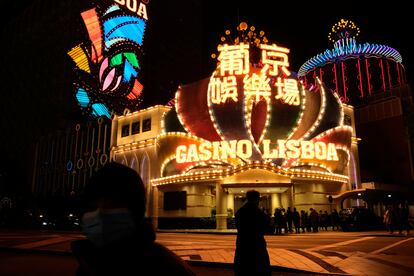 Exterior del Casino Lisboa, en Macao, el pasado febrero.