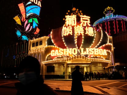 Exterior del Casino Lisboa, en Macao, el pasado febrero.