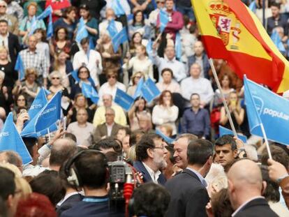 Mariano Rajoy en un acte electoral a Alacant. 