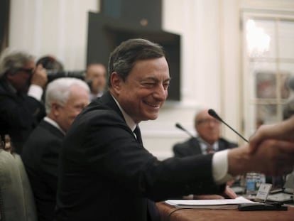 El presidente del BCE, Mario Draghi, el pasado 7 de abril en Lisboa.