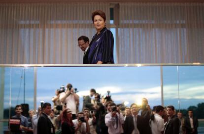 Dilma Rousseff em Brasília na quarta-feira.