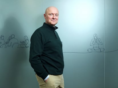 Nicholas Kirk, director ejecutivo de PageGroup, en la sede de la compañía, en Madrid.
