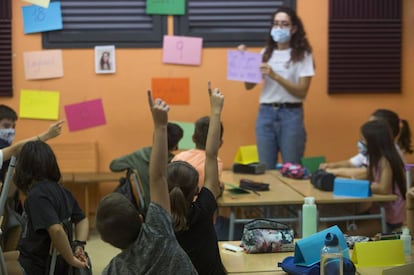 Alumnes d'una escola pública de Barcelona.