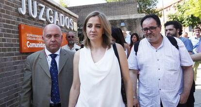 Tania Sánchez, a la salida de los juzgados el pasado junio.
