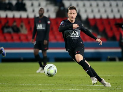 Ander Herrera durante un partido con el PSG la pasada temporada.