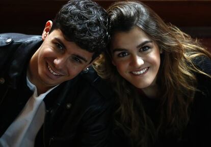 Alfred y Amaia, durante la entrevista.