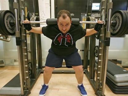 Orson San Pedro, durante un entrenamiento en un gimnasio.