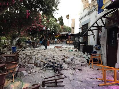 Daños causados tras el terremoto en la isla griega de Kos, el 21 de julio de 2017.