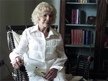 La fotógrafa y cineasta Leni Riefenstahl, ayer en Sevilla.