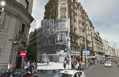 Corner of Calle Fuencarral and Gran Vía.