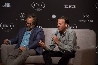 Desde la izquierda, Eugenio Caballero y Amat Escalante, en la presentaci&oacute;n de la cuarta edici&oacute;n del certamen.