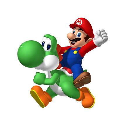 Si se piensa en Nintendo, se piensa en Mario. Aquí, cabalga a lomos del simpático Yoshi.