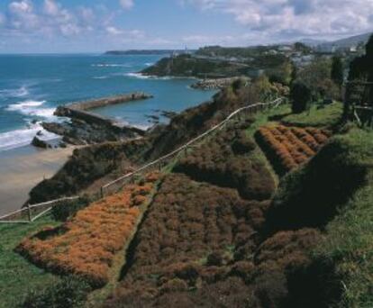 La costa asturiana desde el jardín de la Fonte Baixa.