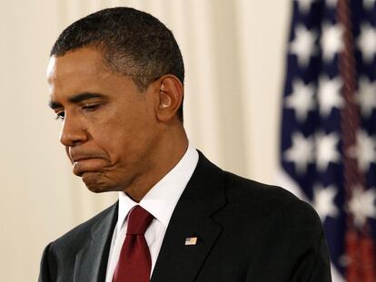 El presidente de Estados Unidos, Barack Obama, durante su conferencia de prensa de ayer en la Casa Blanca.