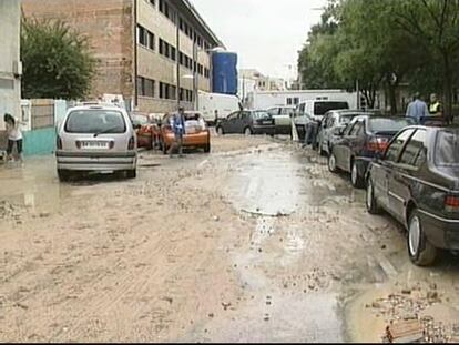 Las lluvias torrenciales hacen estragos en la localidad madrileña de Coslada