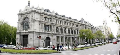 Vista de la fachada del Banco de Espa&ntilde;a. 