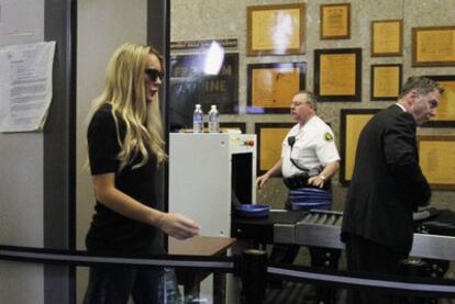 Lindsay Lohan a su entrada en la prisión del Linwood (California) el pasado 20 de julio.