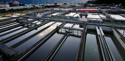Planta de tratamiento de aguas en Sestao (Vizcaya). 