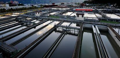 Planta de tratamiento de aguas en Sestao (Vizcaya). 