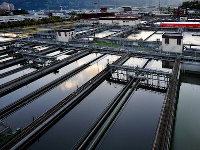 Planta de tratamiento de aguas en Sestao (Vizcaya). 