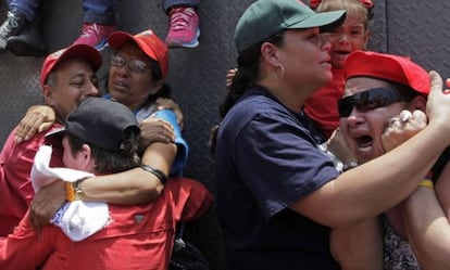 Imagen del duelo por Hugo Ch&aacute;vez.