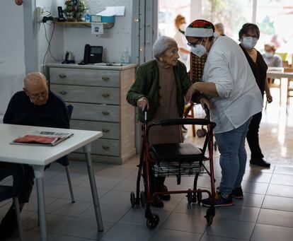 Escena en una residencia de Barcelona.