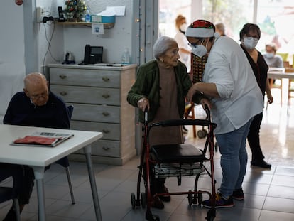 Escena en una residencia de Barcelona.
