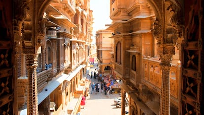 Una calle en la ciudad de Jaisalmer, en la India.